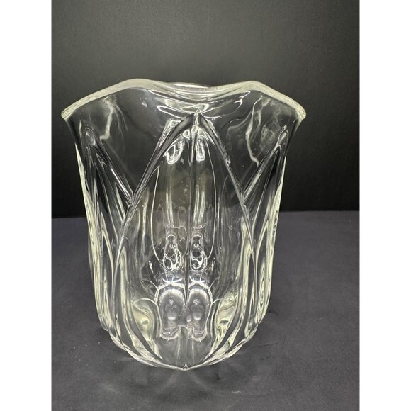 Vtg Cristal D'Arques Durand Pompano Tulip Water Pitcher Crystal Glass France 8" - Picture 4 of 11